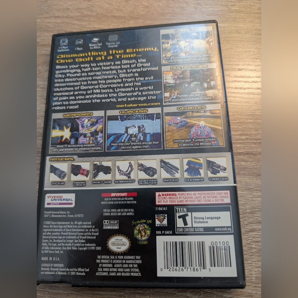 Sierra Metal Arms: Glitch in the System for Nintendo GameCube - Black - Picture 3 of 7
